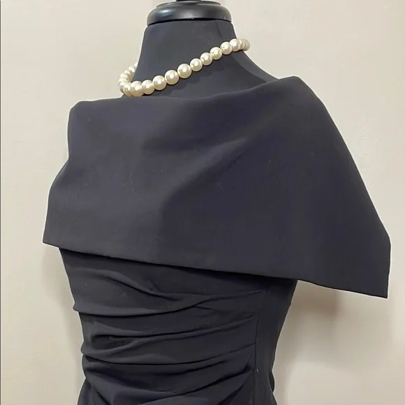 Vince Camuto Black Knee-Length Sheath Dress Size 8 - Picture 6 of 13